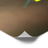 Bee on Yellow Wildflower Poster ポスター (角)