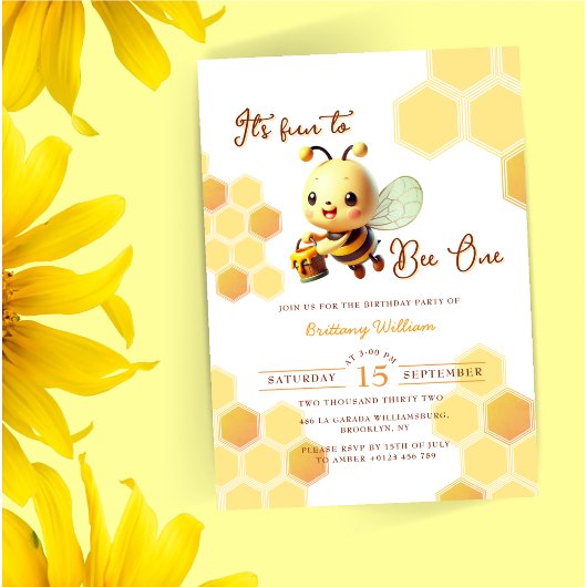 Bee Oneファーストおもしろい招待状 招待状