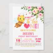 Bee ONE 誕生日おめでとう！最初の誕生日パーティーの招待状 招待状 (正面)