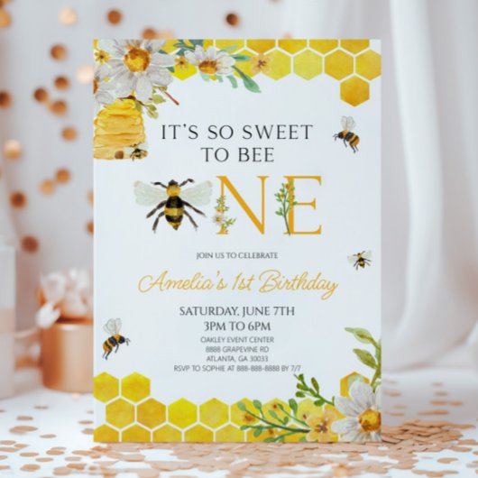 Bee ONE 1th Birthdayパーティーは本当に甘い 招待状