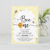 Bee One Honey Bee 1st Birthday Invitation 招待状 (スタンド正面)