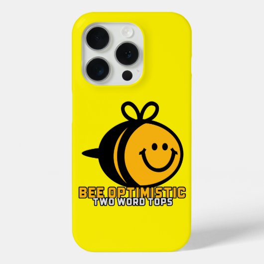 Bee Optimistic T.W.TのまわりにAppleケース Case-Mate iPhoneケース (裏面)