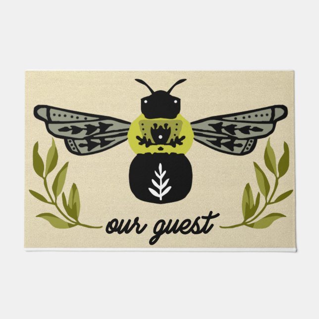 Bee Our Guest Doormat|ビーラバーギフト ドアマット (正面)