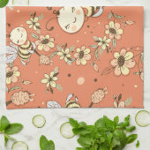 Bee Painting キッチンタオル (折り畳み)