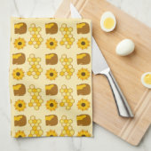 Bee Painting Ideas キッチンタオル (四つ折り)