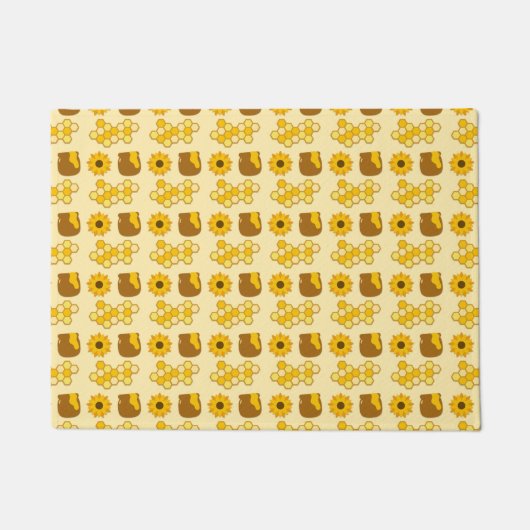 Bee Painting Ideas ドアマット (正面)