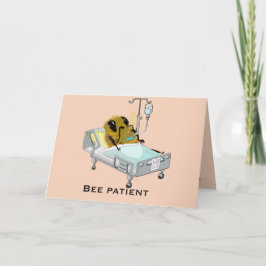 Bee Patient Be Well Soon おもしろい Greeting Card カード