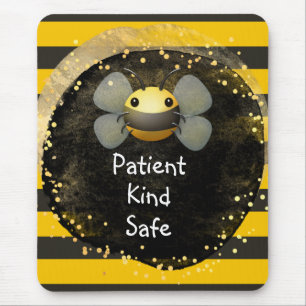 Bee Patient KindとSafe マウスパッド