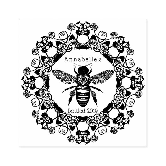 Bee Personalize ビクトリアン Stamp ラバースタンプ (インプリント)
