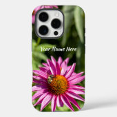 Bee & Pink Coneflower iPhone 16 Pro Case Case-Mate iPhoneケース (裏面)