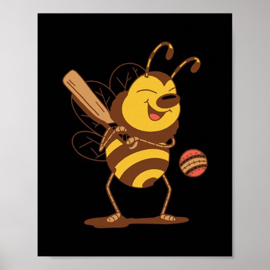 Bee Playing Cricket  ポスター (正面)