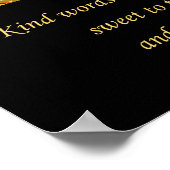 Bee Poster. Kind Words are Like Honey Christian A3 ポスター (角)