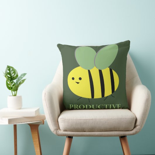 Bee Productive, Green クッション (椅子)