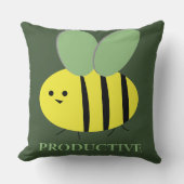 Bee Productive, Green クッション (正面)