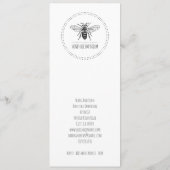 Bee Productsビジネス メニュー (裏面)