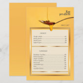 Bee Products Honey Candle Golden Frame価格表 (正面/裏面)