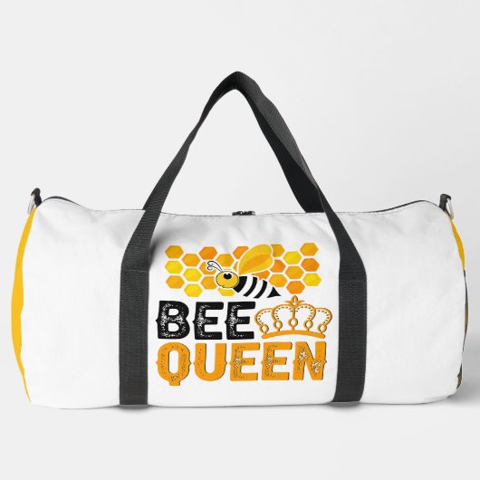 Bee Queen Honeycomb Crown ダッフルバッグ (正面)