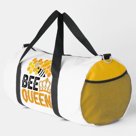 Bee Queen Honeycomb Crown ダッフルバッグ (右コーナー)