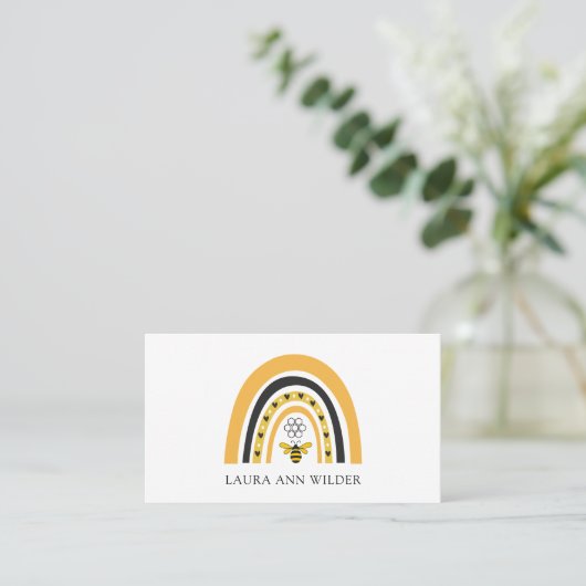 Bee Rainbow Business Card 名刺 (スタンド正面)