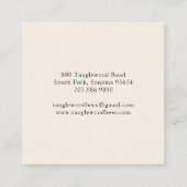 Bee Rainbow Honey Products名刺 スクエア名刺 (裏面)