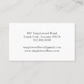 Bee Rainbow Honey Products名刺 名刺 (裏面)