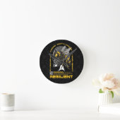 Bee Resilient – Motivational Bee Positivity Design ラウンド壁時計 (ホーム)