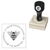 BEE ROUND RETURN ADDRESS ラバースタンプ (押印)