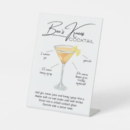Bee’s Knees Cocktail Pedestal Sign 台座サイン