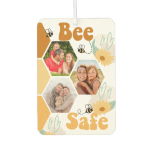 Bee Safe 3フォトハニカムコラージュ カーエアーフレッシュナー