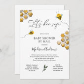 Bee Safe Baby Shower by Mail 招待状 (正面/裏面)