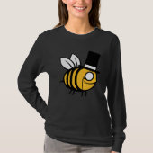 Bee Sir Monocle Glasses Top Hat Rich Gentlemen Bum Tシャツ (正面)