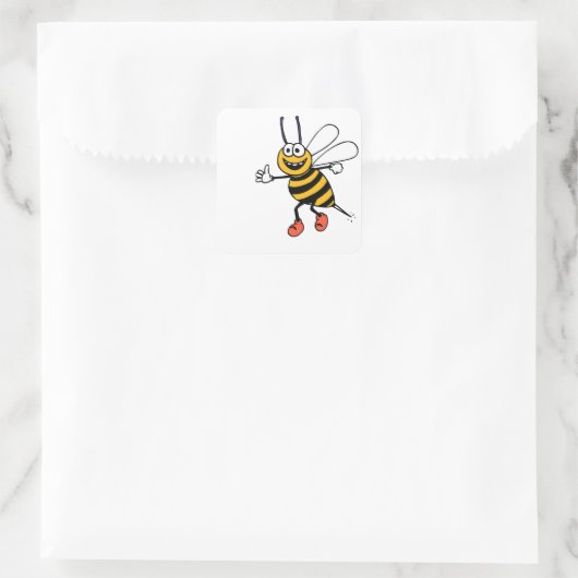 Bee Sticker スクエアシール (バッグ)