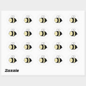 bee sticker ラウンドシール (シート)