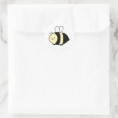 bee sticker ラウンドシール (バッグ)