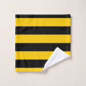 Bee Stripe Design バスタオルセット (ウォッシュタオル)