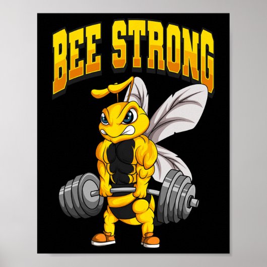 Bee Strong Gym Fitness Bodybuilding  ポスター (正面)