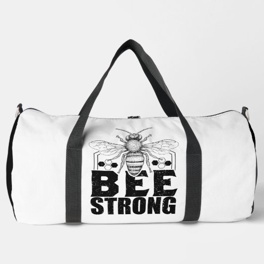 Bee Strong Honeycomb Graphic ダッフルバッグ (正面)