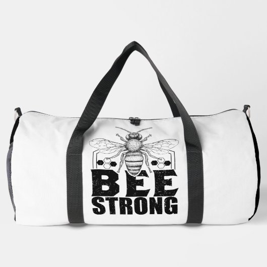 Bee Strong Honeycomb Graphic ダッフルバッグ (裏面)