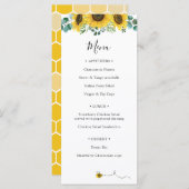 Bee Sunflowerシャワーメニュー メニュー (正面/裏面)