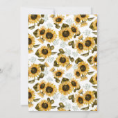 Bee Sunflower Gender Revealパーティー 招待状 (裏面)