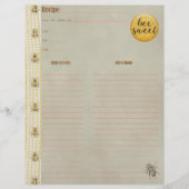 Bee Sweet Cookbook Insert (正面)