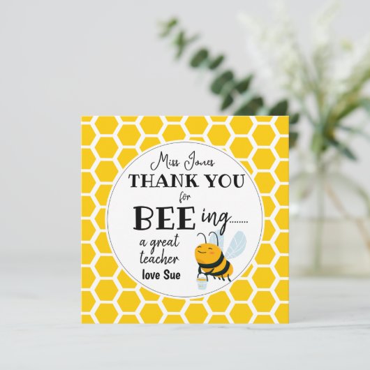 Bee Teacher Gift – Thank You for Bee-ing a Great  (スタンド正面)