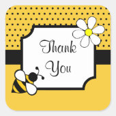 Bee Thank You Stickers スクエアシール (正面)