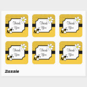 Bee Thank You Stickers スクエアシール (シート)