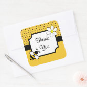 Bee Thank You Stickers スクエアシール (封筒)