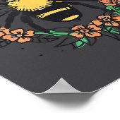 Bee Thankful Funny Thanksgiving Fall Season Pun Qu ポスター (角)