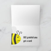 「BEE Thanks You 得 A Card」クランキービー誕生日 カード (内部)