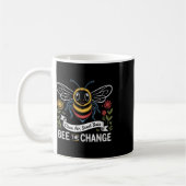 Bee The Changeかわいい環境認識度Bee コーヒーマグカップ (左)