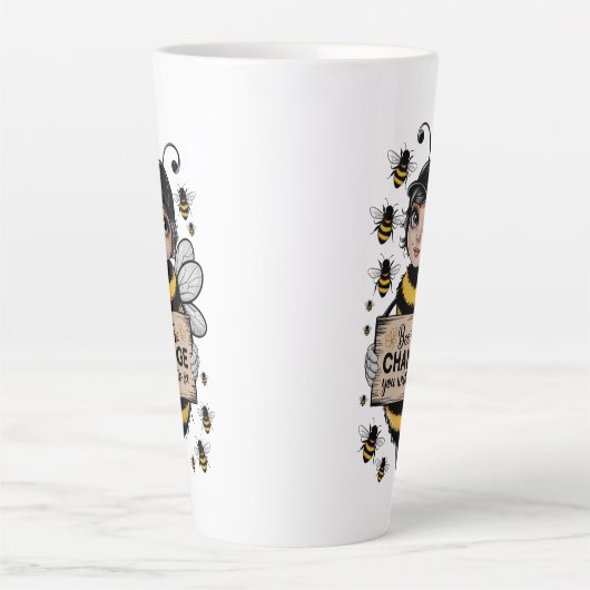 Bee the Change - 感動的 Bee Mug カフェラテマグ (正面)