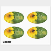 Bee the Change Ovalステッカー 楕円形シール (シート)